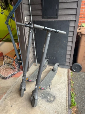 Ninebot elscooter - Säljer en svart elscooter från Ninebot med digital display på styret som visar hastighet och batterinivå. Scootern har robust ram i metall, bred fotplatta och stora hjul för smidig körning. Perfekt för att ta sig runt i stan eller till skolan. Säljer dom för 1500kr styck och båda för 3000kr