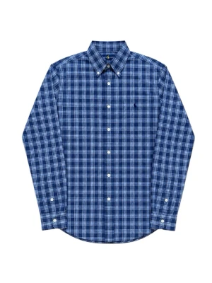 Blåvitrutig skjorta från Ralph Lauren slim fit - Säljer en blårutig skjorta från Ralph Lauren i slim fit-modell. Skjortan har klassisk krage, långa ärmar och knappar framtill. Tillverkad i mjuk bomull och har den ikoniska loggan broderad på bröstet. Perfekt för en stilren och avslappnad look.