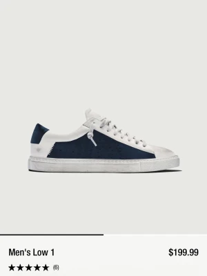 Vit och marinblå sneaker från Oliver Cabell - Söker 