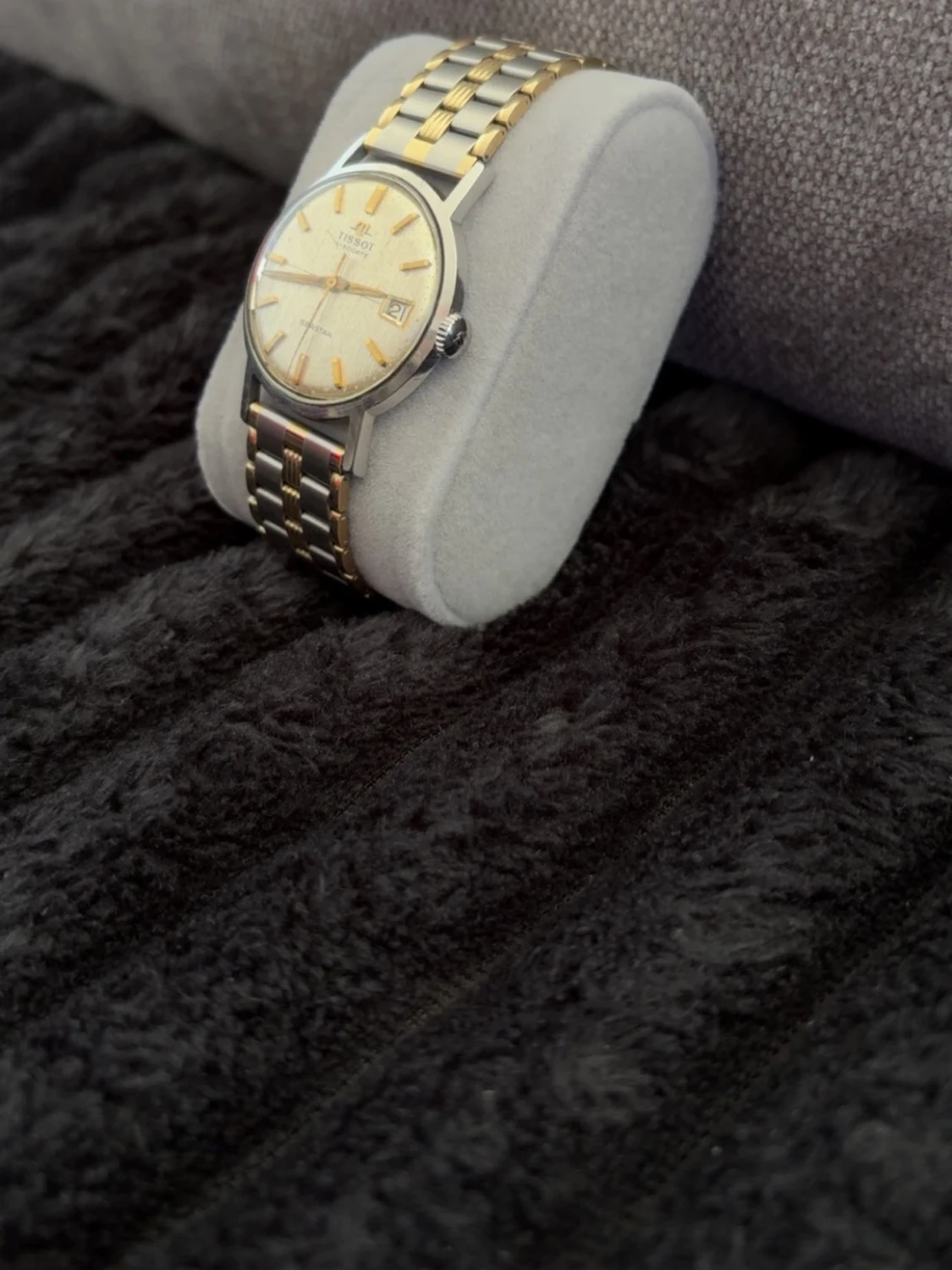 Vintage Tissot Seastar herrklocka – tvåton rostfritt stål med datum - 2