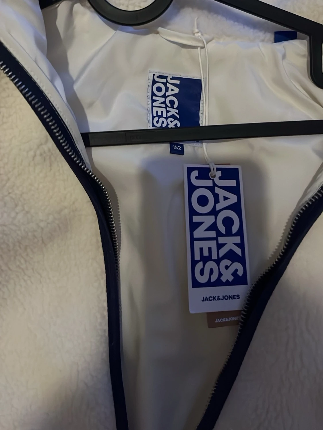 Jack & Jones vit teddyjacka