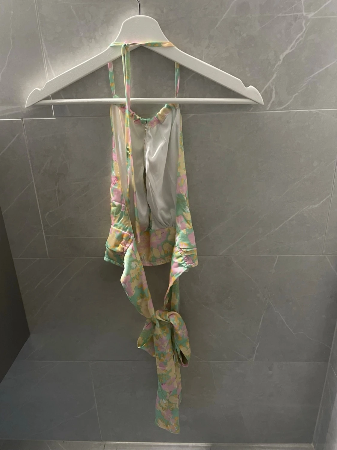 Pastellfärgad blommig topp - 1