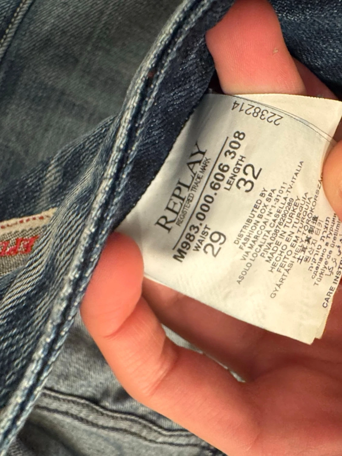 Blå Replay jeans med slitningar - 2