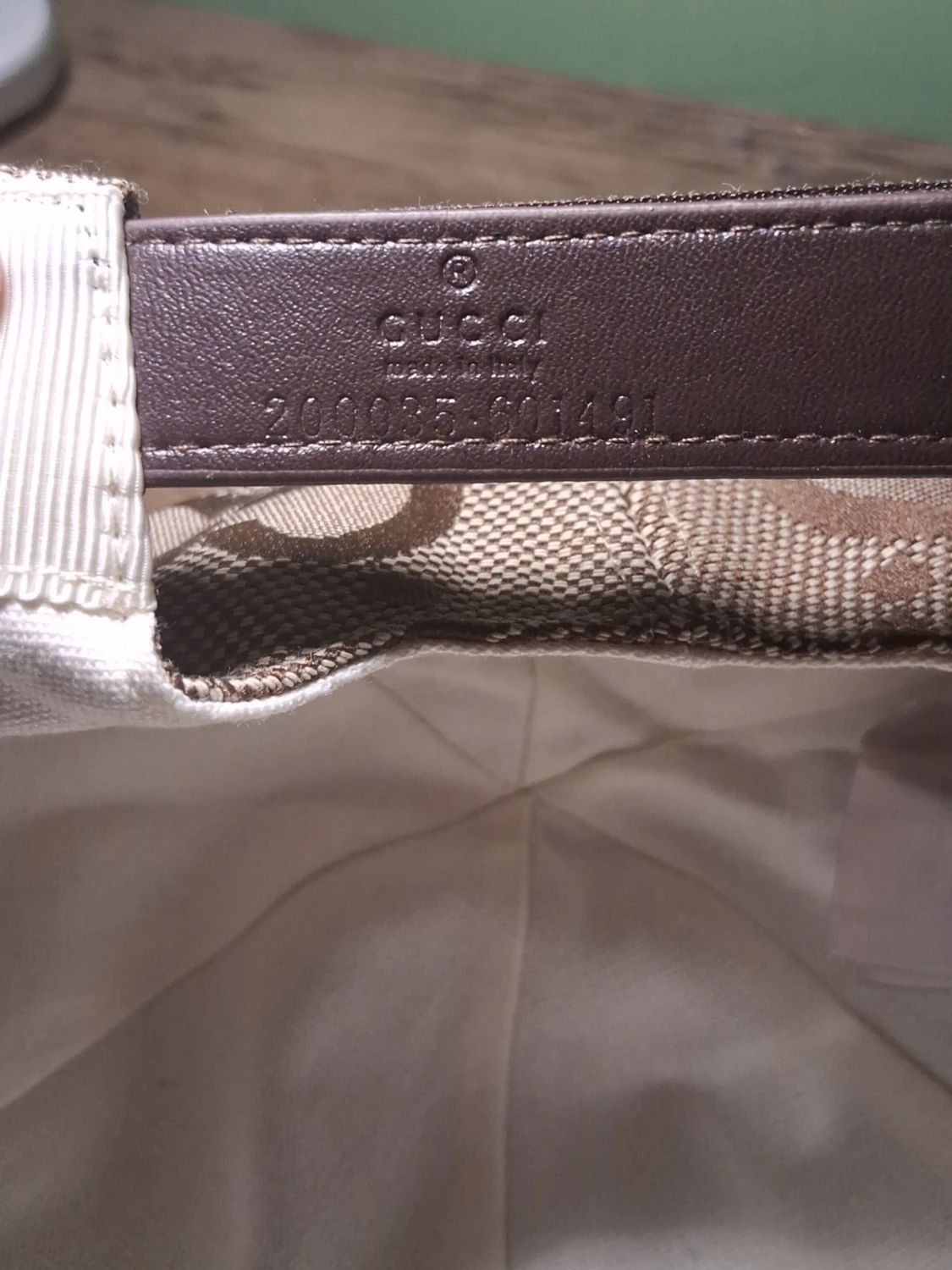 Beige keps från Gucci med GG-mönster - 3