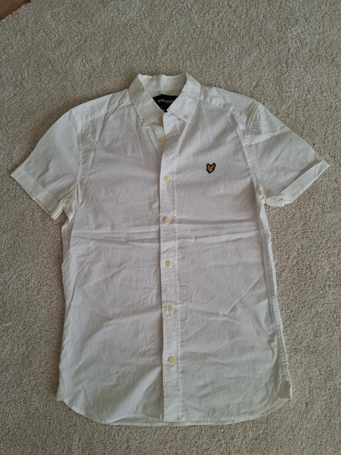 Vit kortärmad skjorta Lyle & Scott