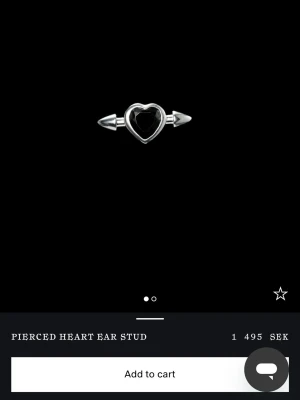 Maria Nilsdotter  - Skit snyggt earstud örhängen i silver svart sten från Maria Nilsdotter! Box medföljer❤️‍🔥nypris 1500