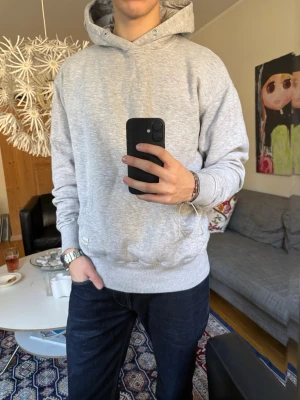 Ljusgrå hoodie  - En stilren ljusgrå hoodie med huva från Solid