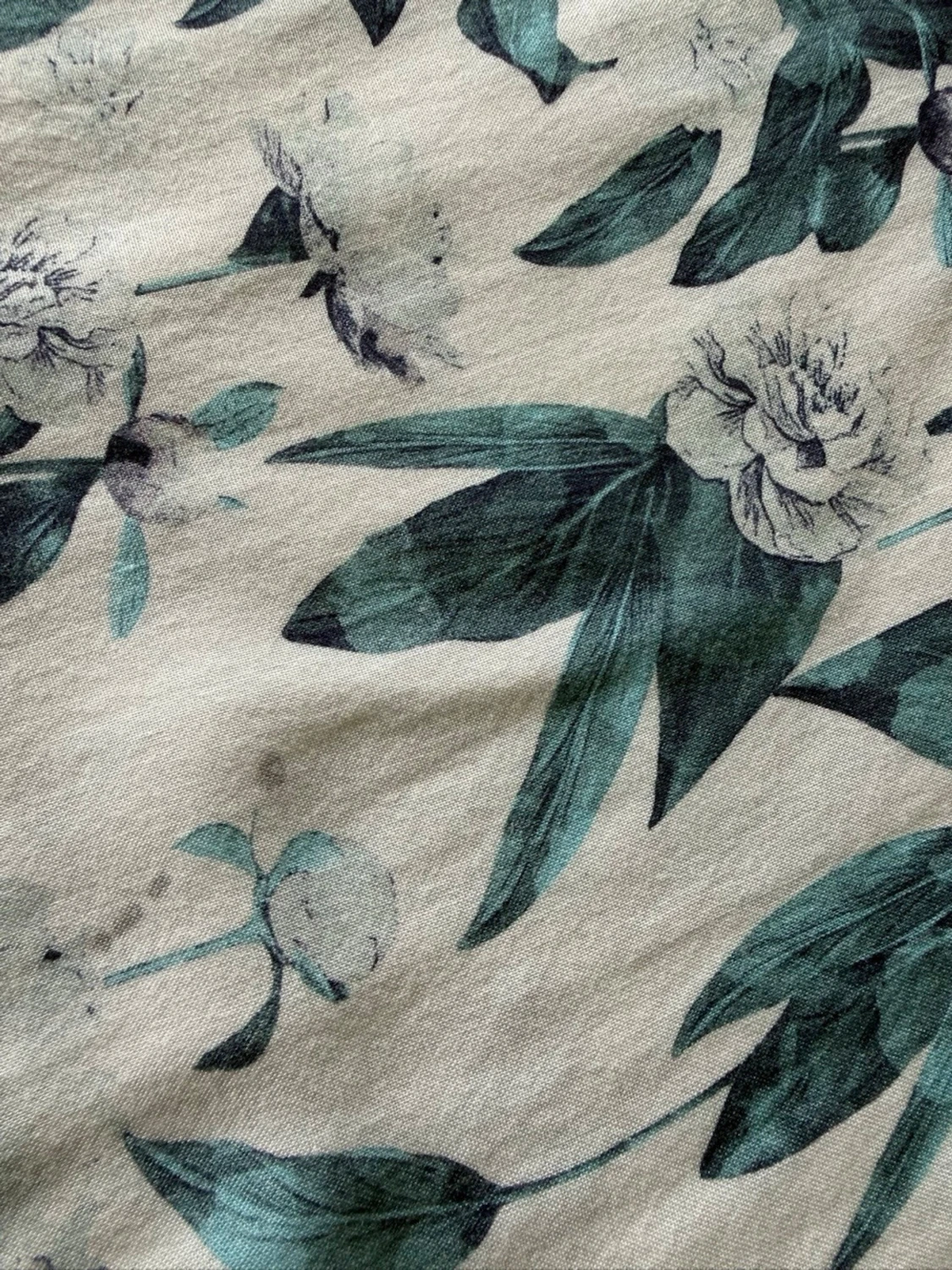 Blommig långärmad blus med dragsko - 3