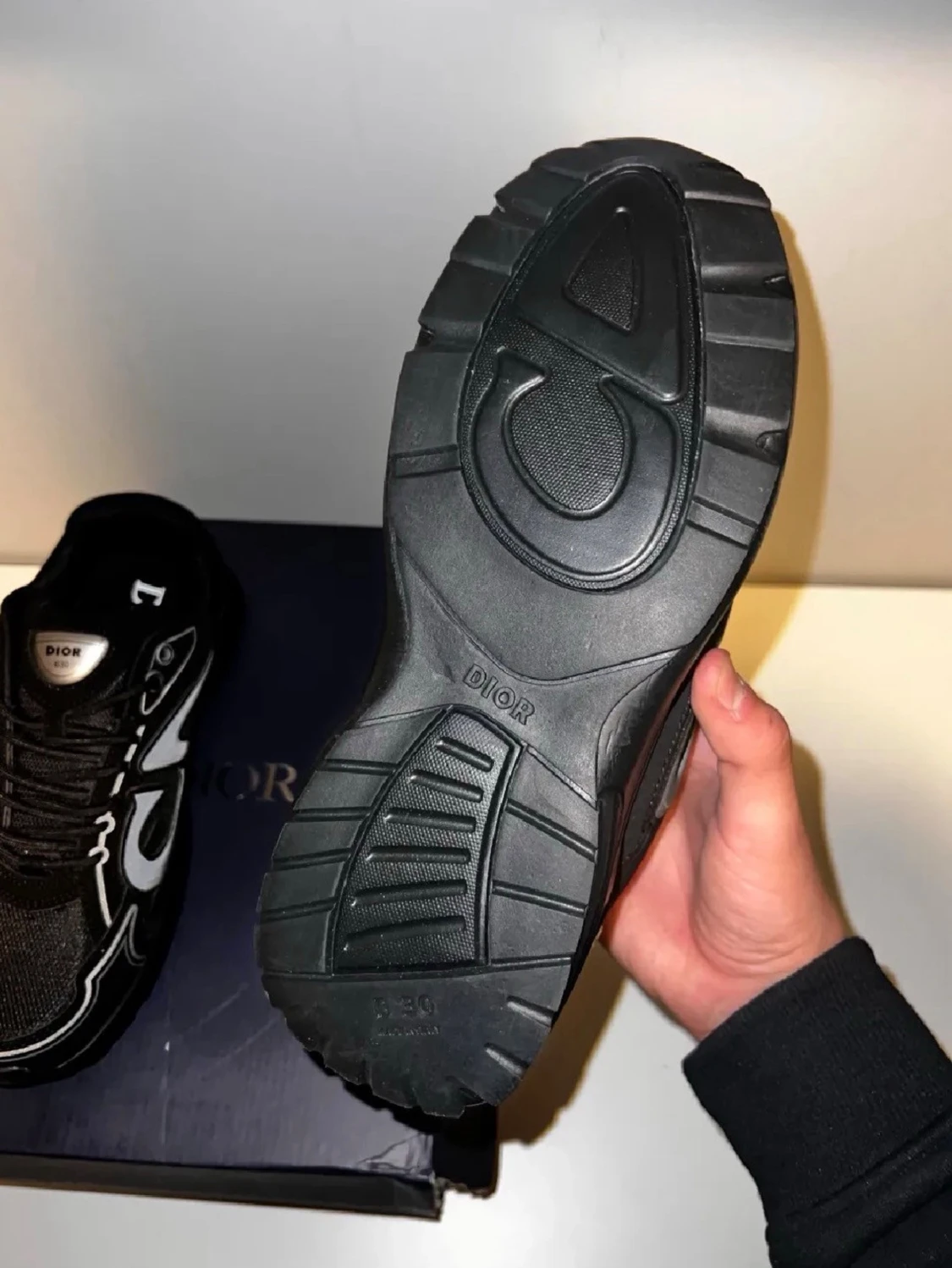 Svarta Dior sneakers med silverdetaljer - 3