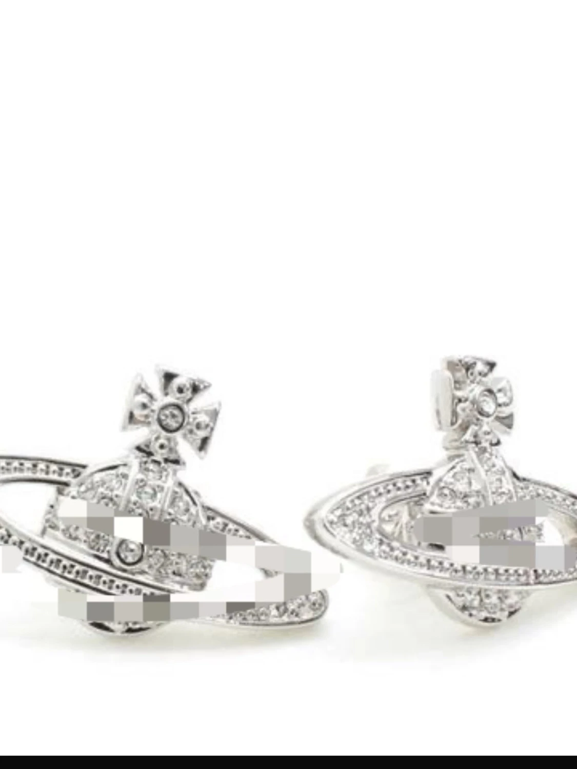 Silvriga Saturnusörhängen  - 1