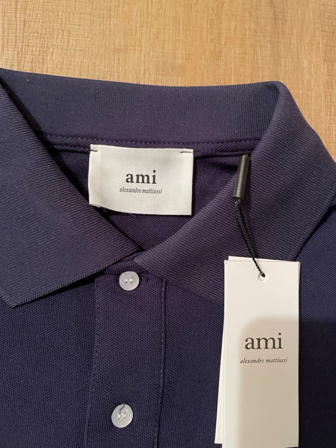 Mörkblå piké från Ami Paris - 3