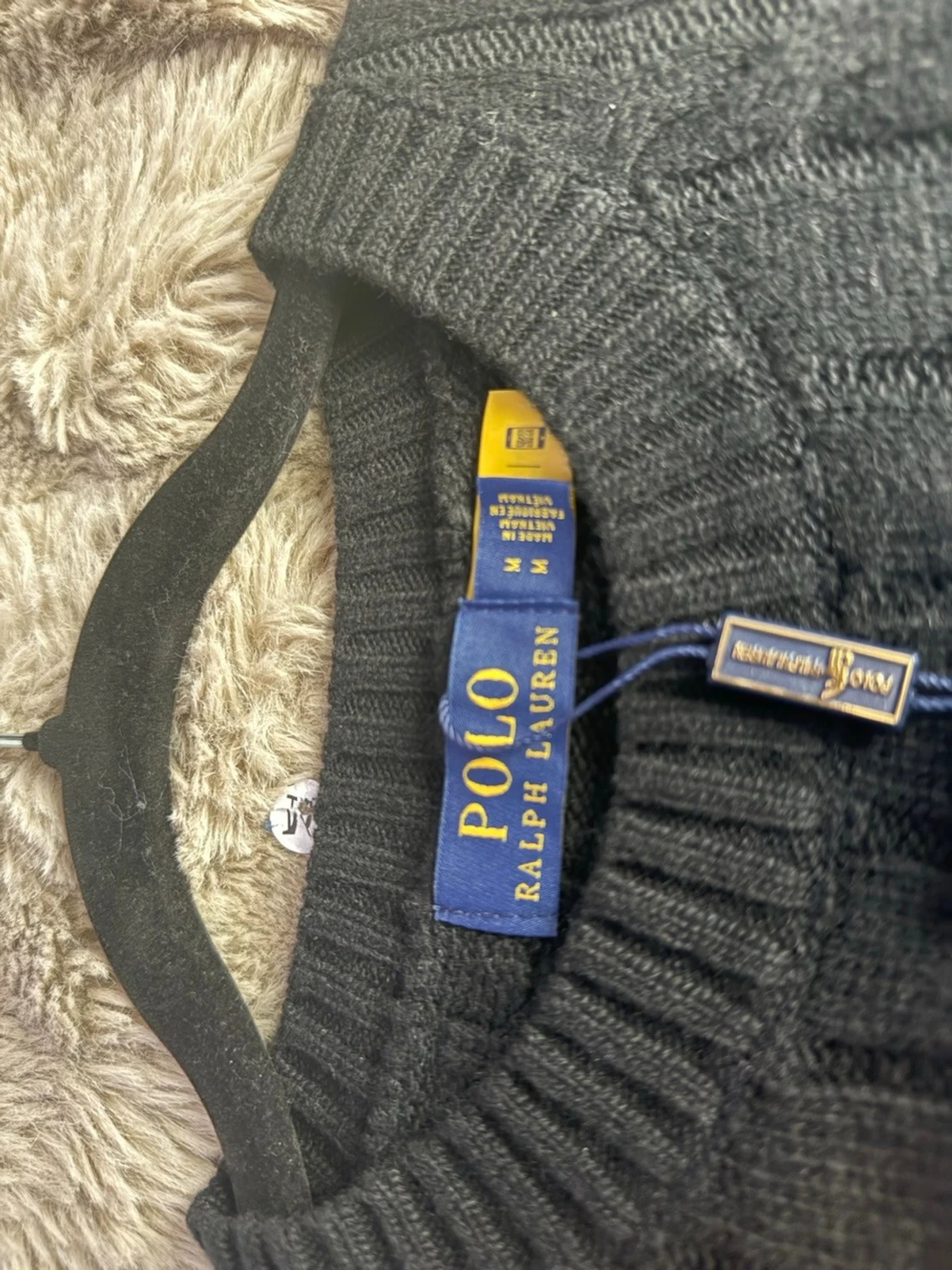 Svart kabelstickad tröja Polo Ralph Lauren - 4