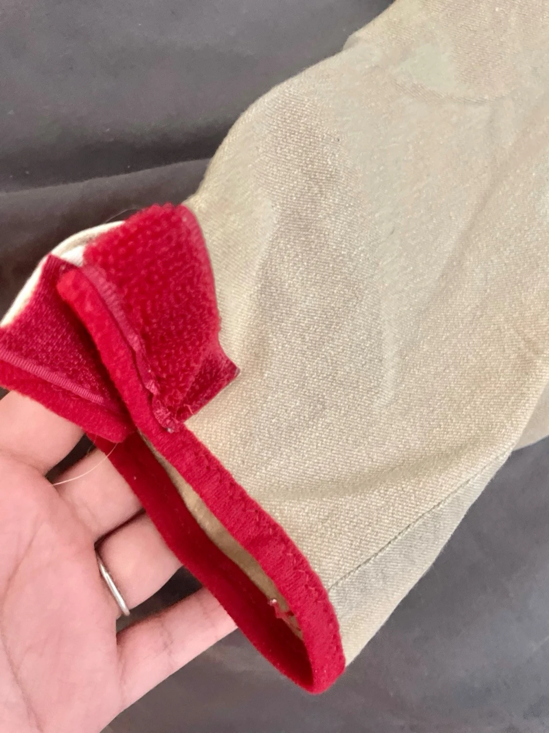Beige ridbyxor med förstärkning - 6