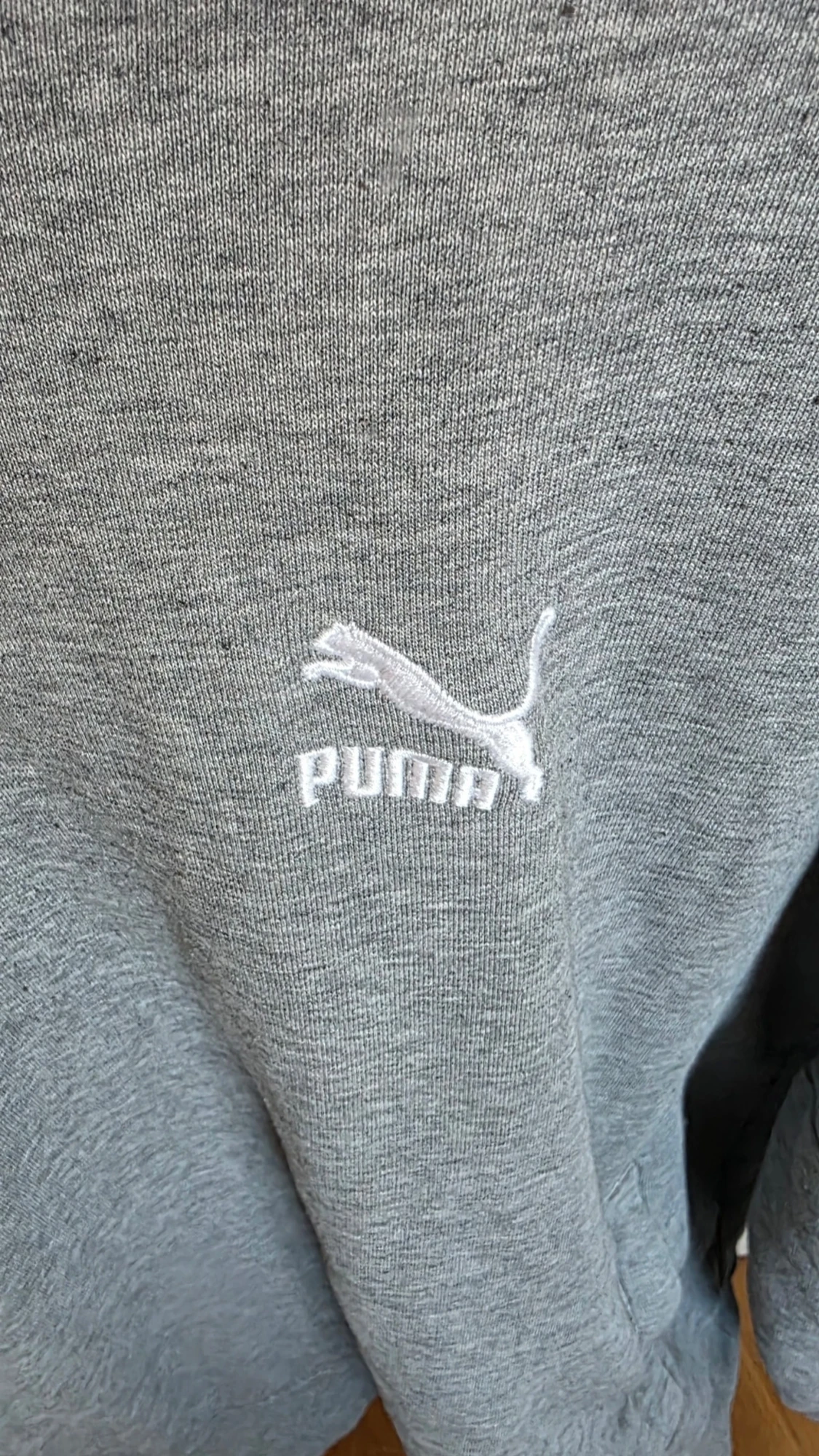 Grå hoodie från Puma med tryck - 1