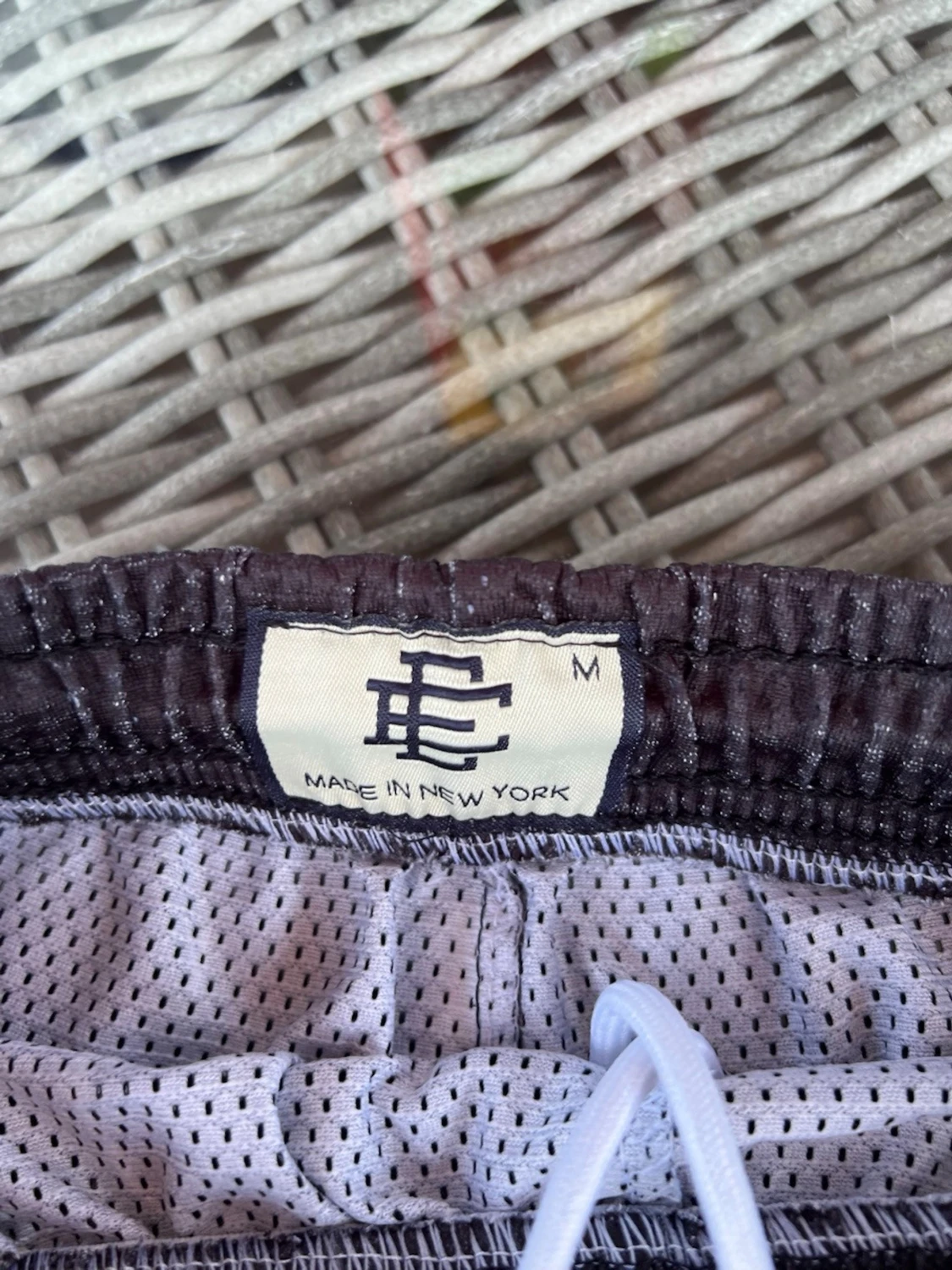 Svarta meshshorts med New York-tryck - 1