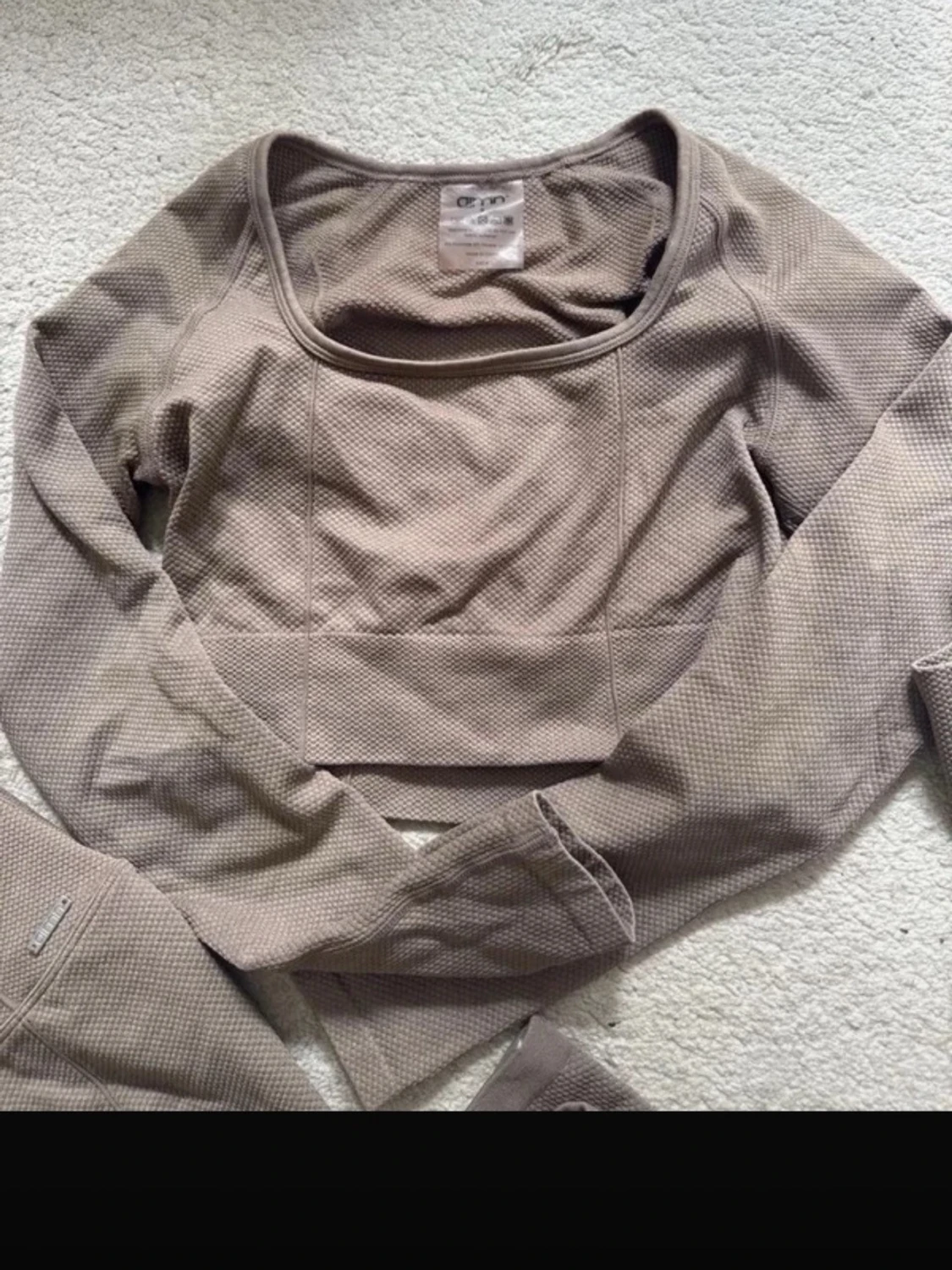 Beige seamless träningsset - 4