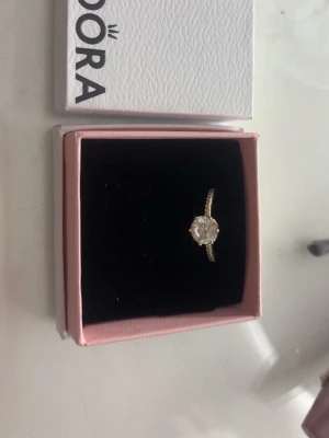 Promise ring - Gullig promise ring från Pandora. 48mm och köpt ny för 1200kr för ca 5 månader sen. Färgen har gått av lite där bak💓