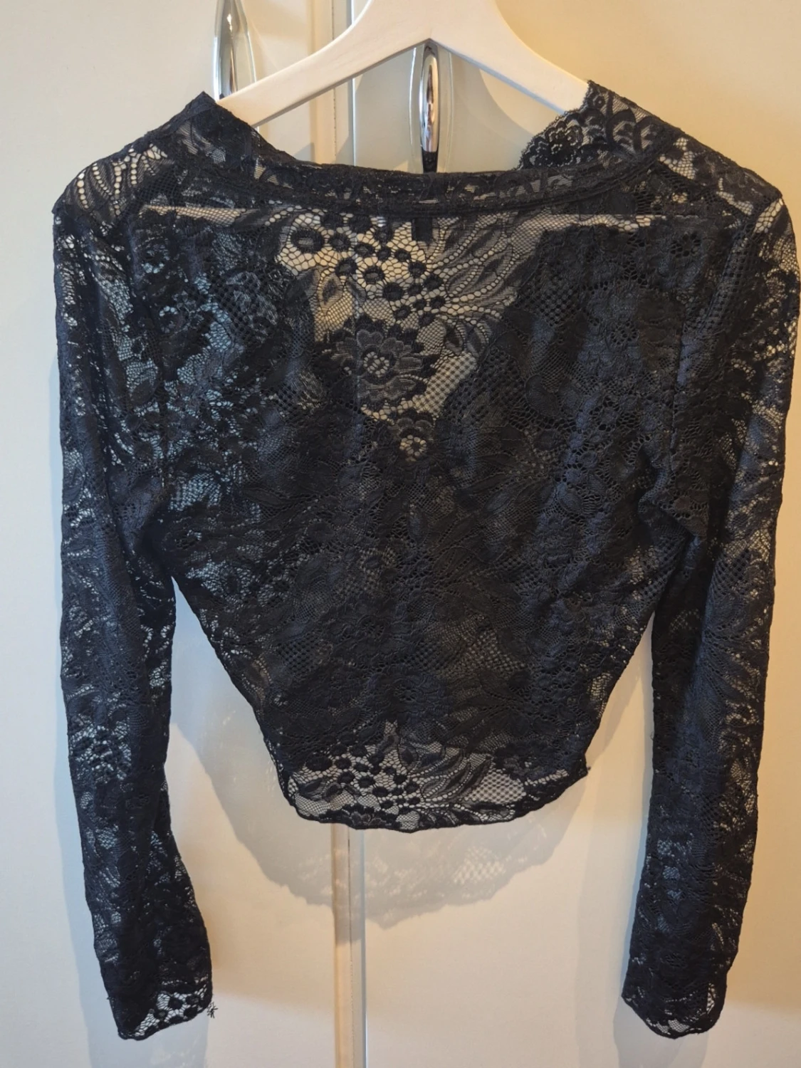 Svart spetsblus från Venderbys - 2