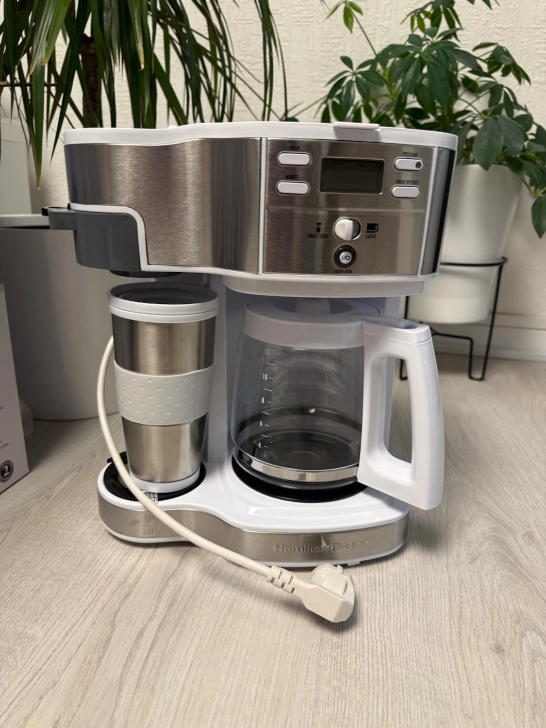 Hamilton Beach kaffebryggare silvervit - 1