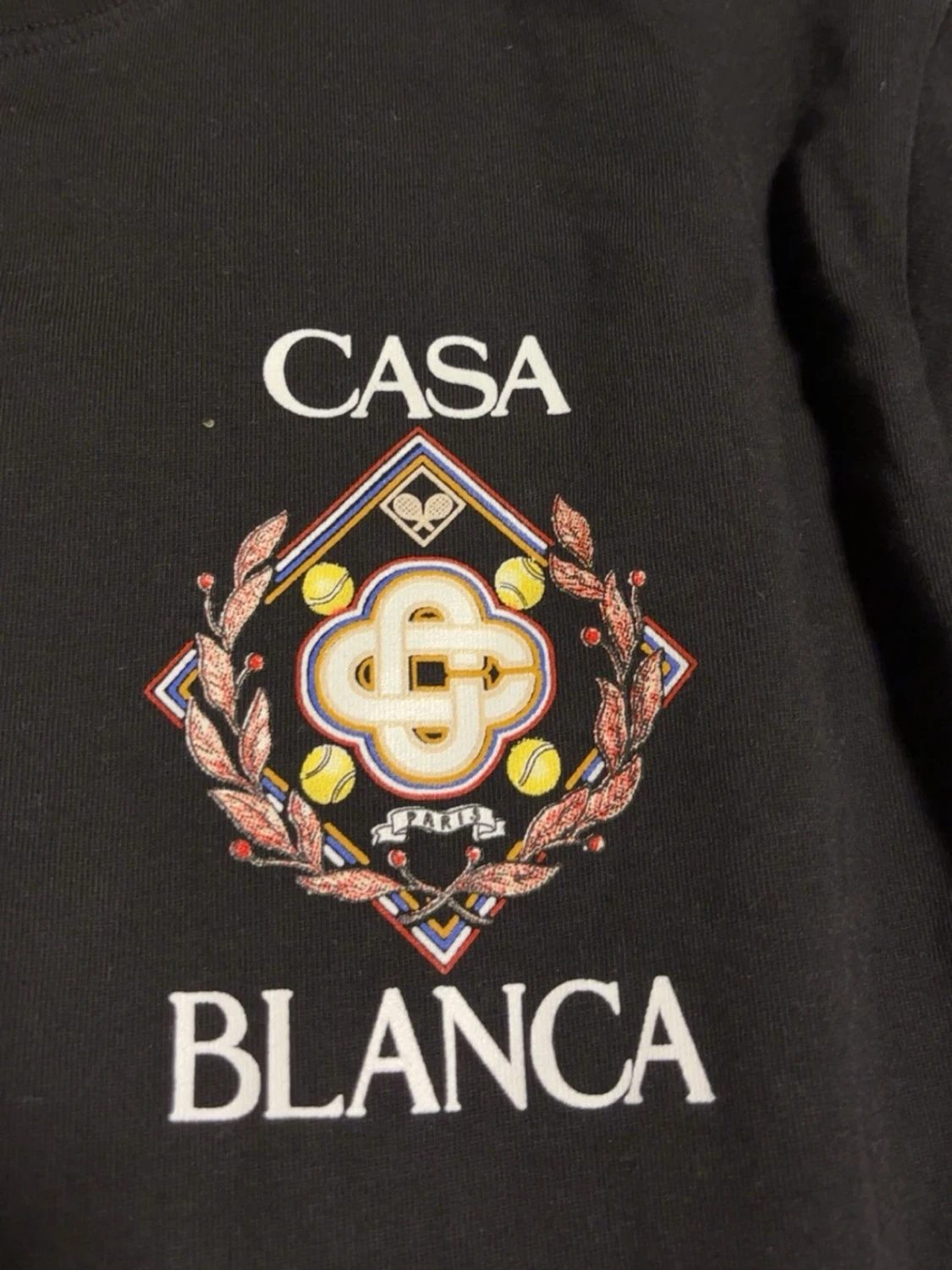 Svart Casa Blanca t-shirt med tryck - 1