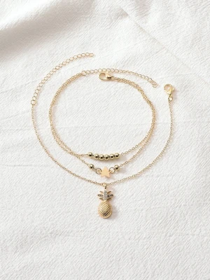 Fotlänk  - Ankellängd: ca 20cm+5cm. Infinity: ca 2,2cm. Färg: guld. Materialet är legering (#267)