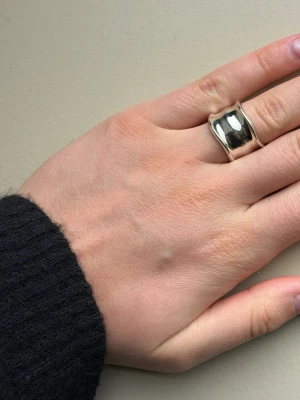 ANI ring i silver - En av ANI’s mest populära ringar, som inte längre säljs på hemsidan! Den är använd ett fåtal gånger men är putsad & tvättad med silverputs! I storlek 17, passar både ring- & långfingret på mig. Originalpris 900kr.