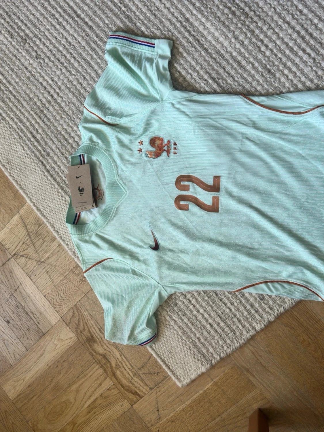 Ljusblå Frankrike fotbollströja Nike