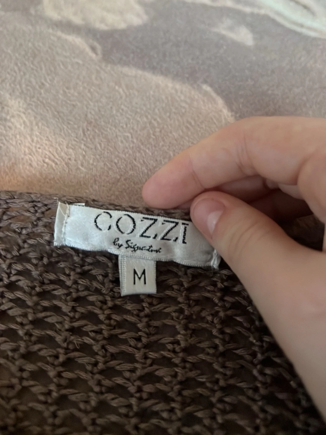 Brun stickad kofta från Cozzi - 1