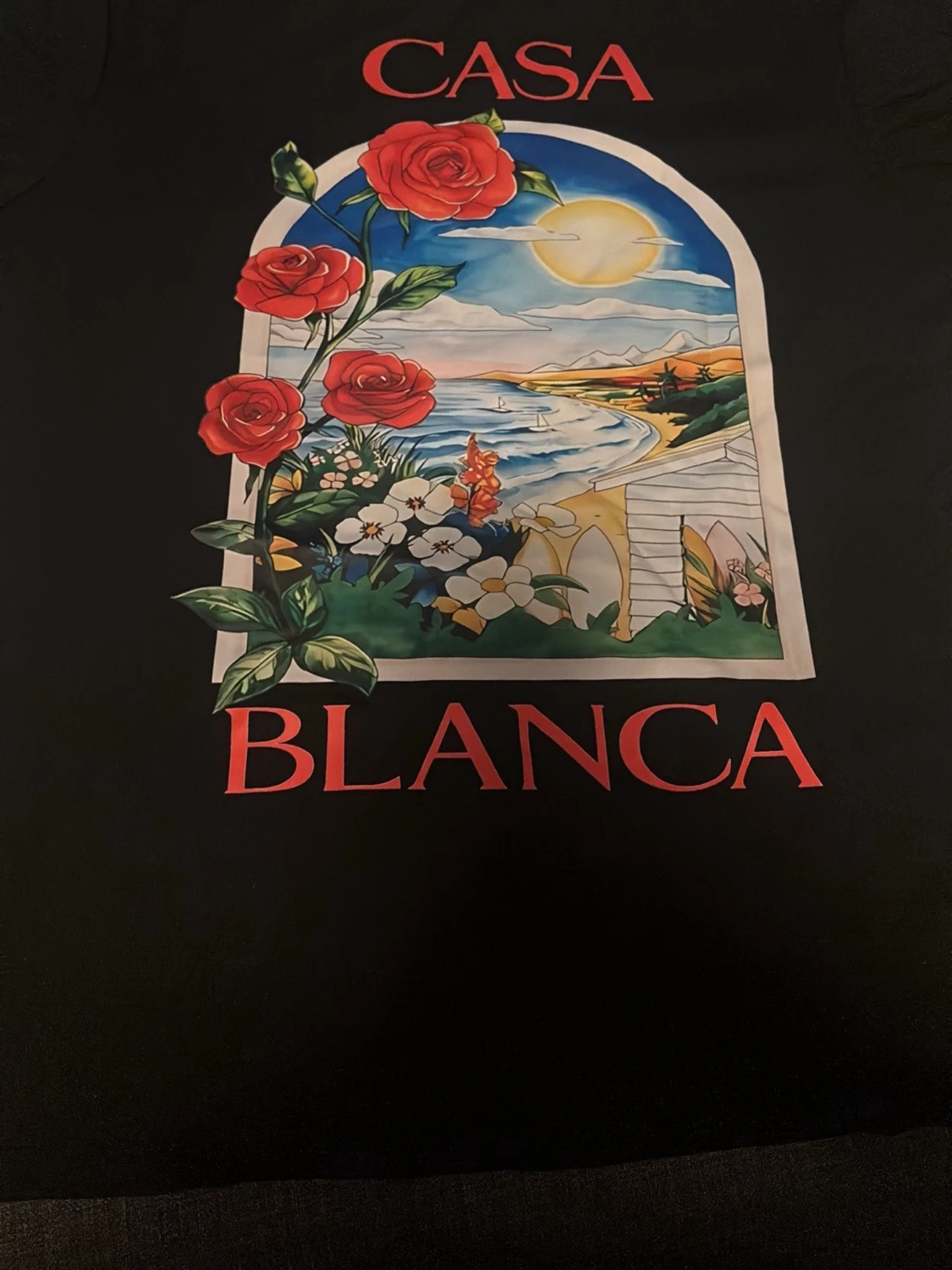 Svart Casa Blanca t-shirt med tryck