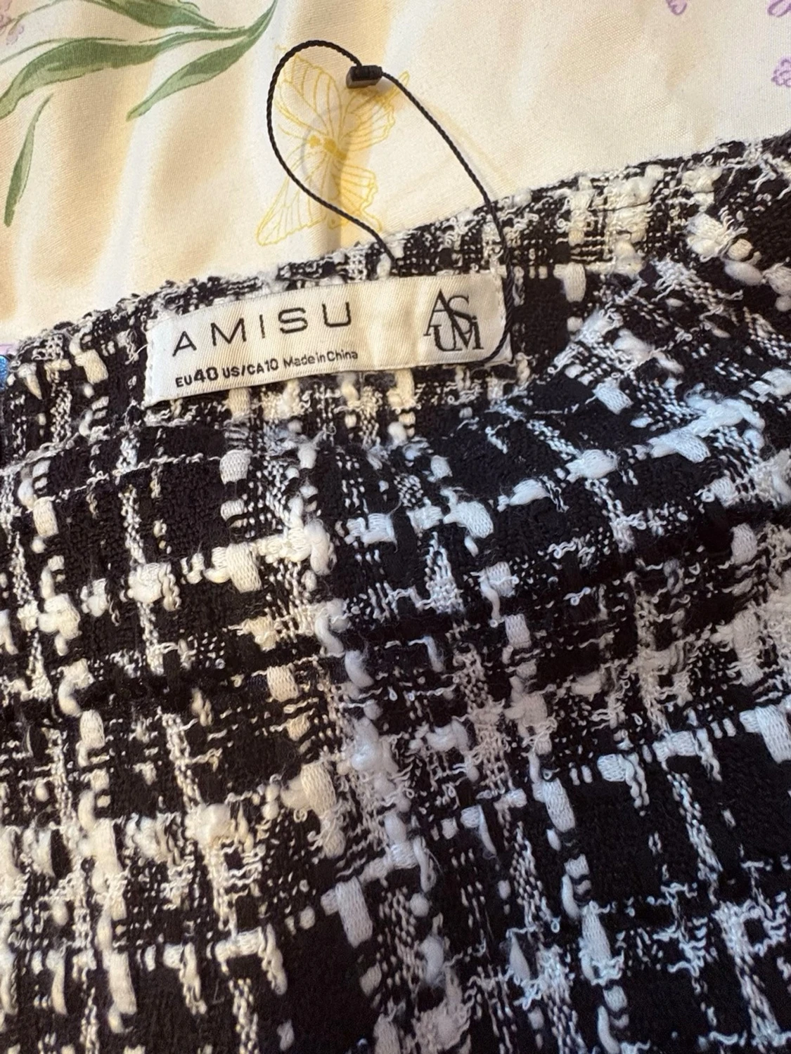 Svartvit rutig kortkjol - 2