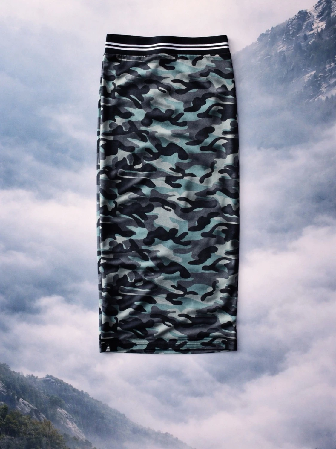 Camo set med långärmad crop top - 2