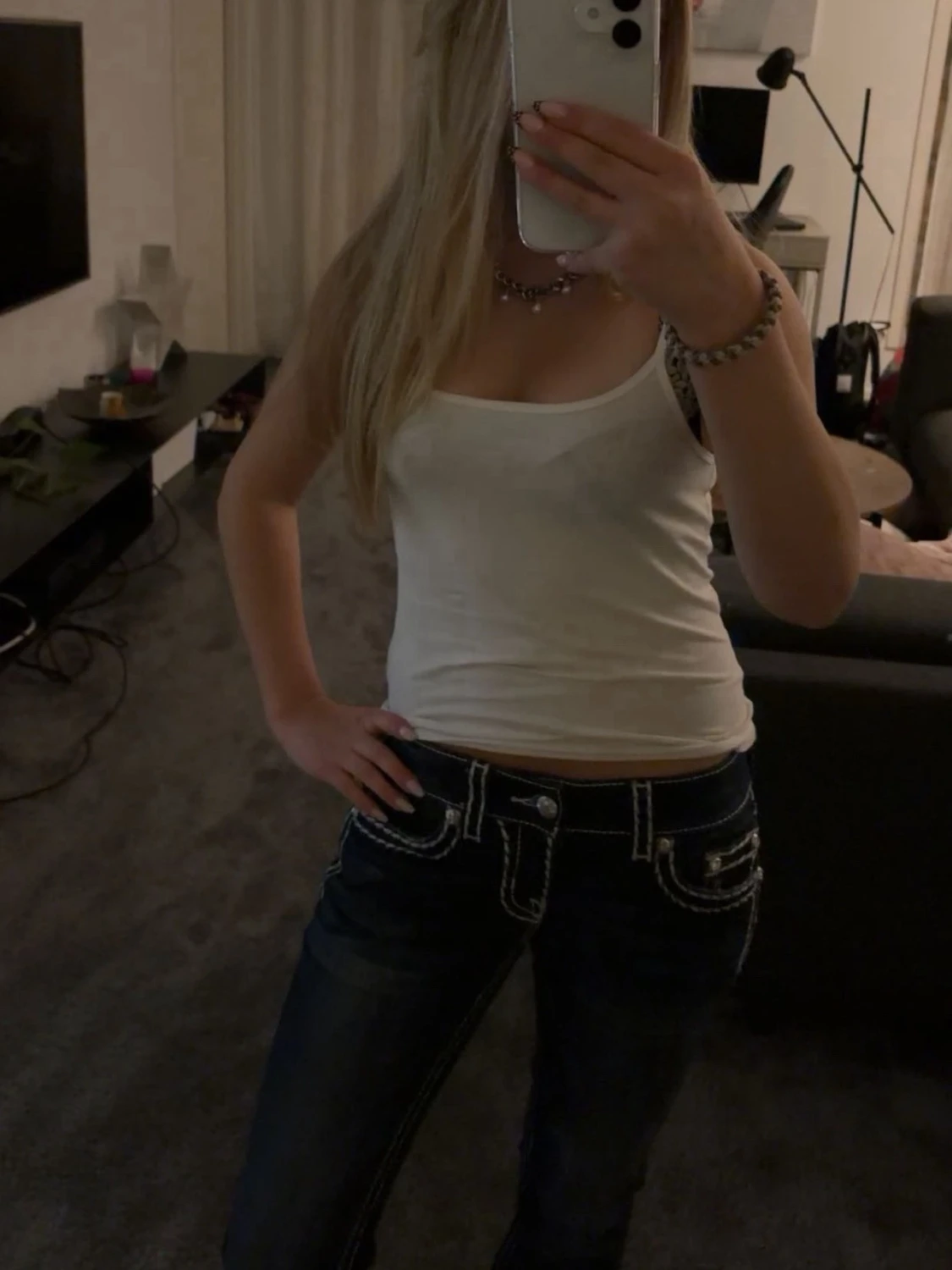 Mörkblå Miss me jeans