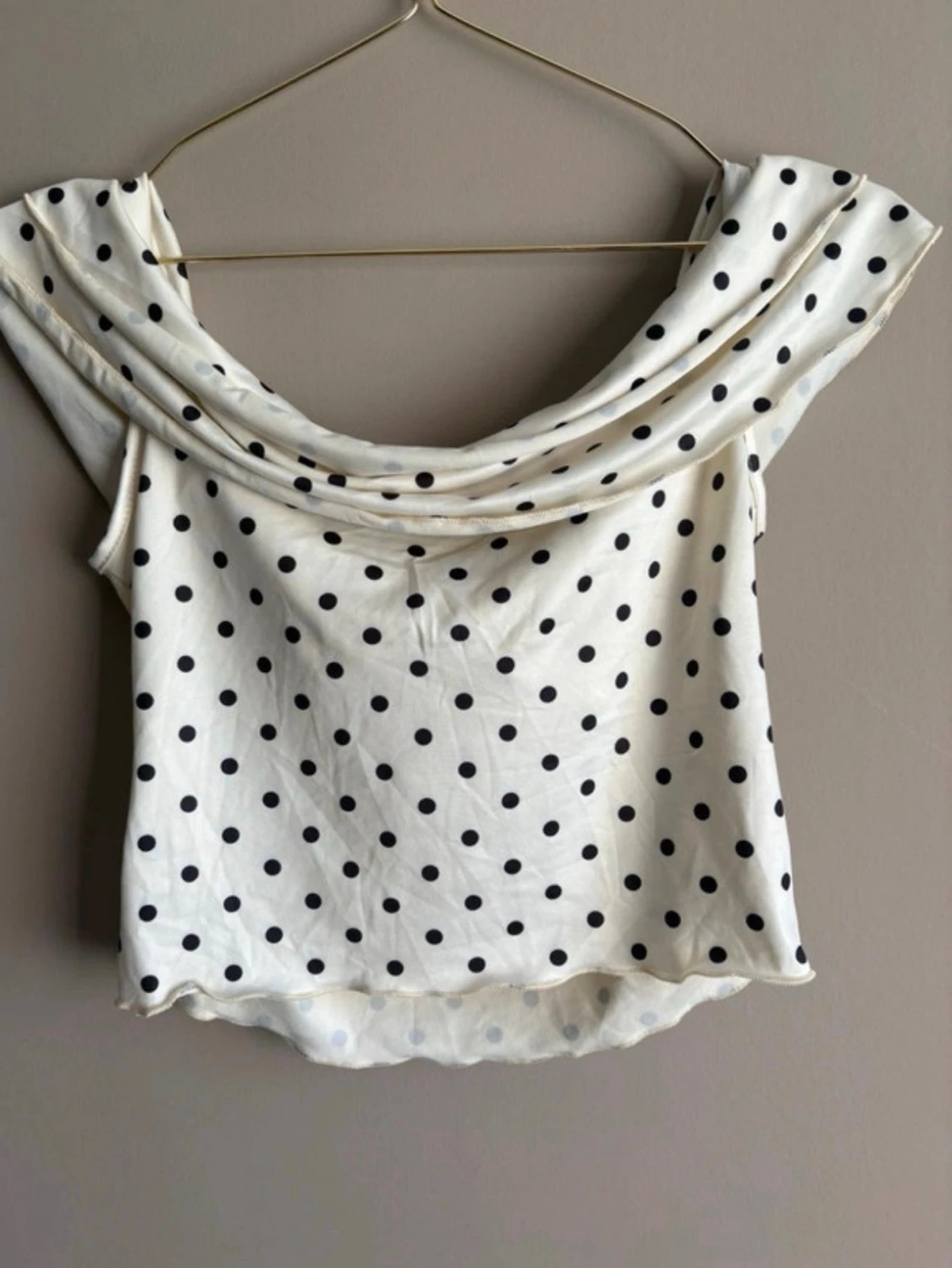 Maxikjol med topp linne polka dot trend small S - 5