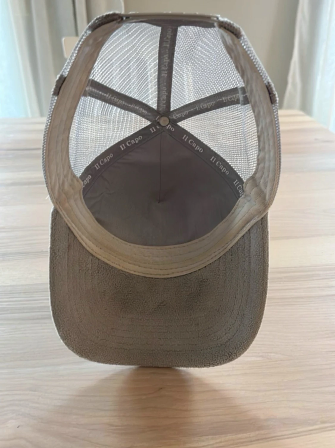 Beige Il Capo keps med fotbollsmotiv - 1