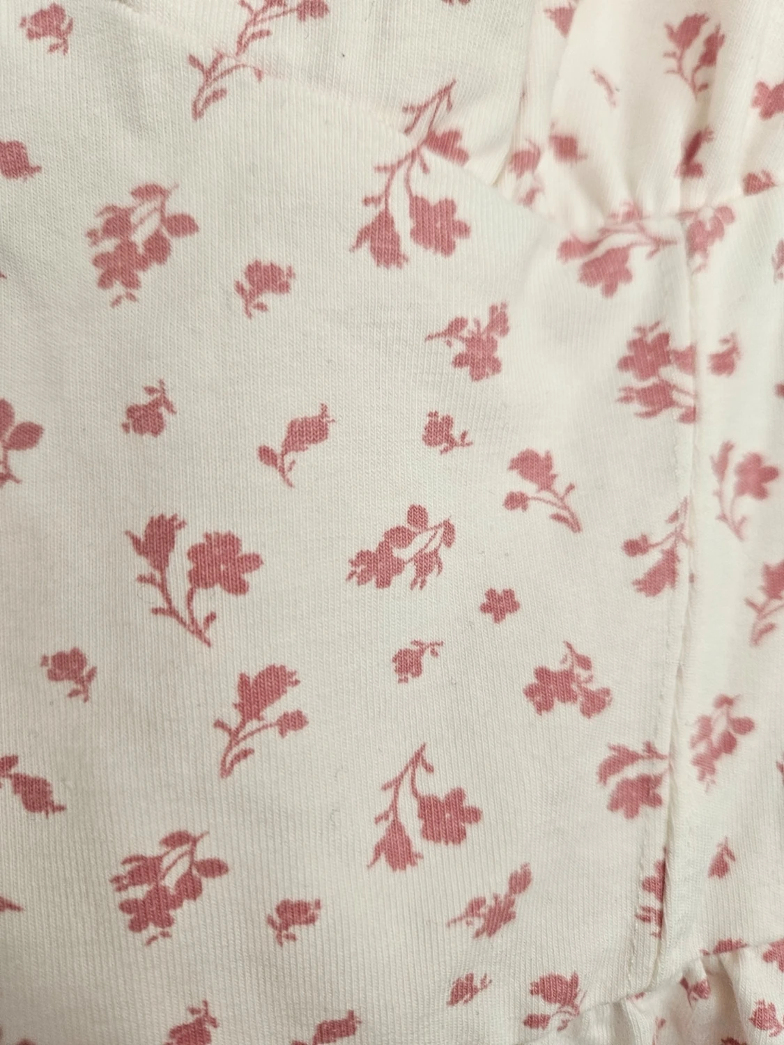 Vit klänning med rosa blommor - 1