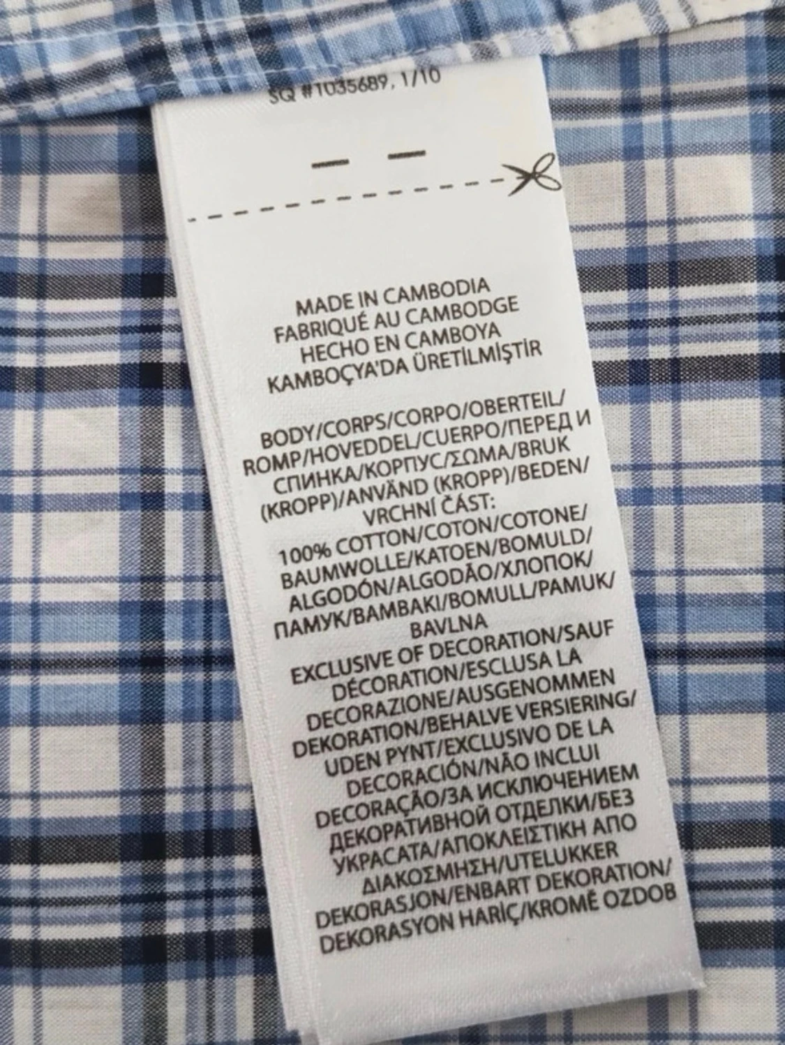 Blå rutig Ralph Lauren skjorta  - 5