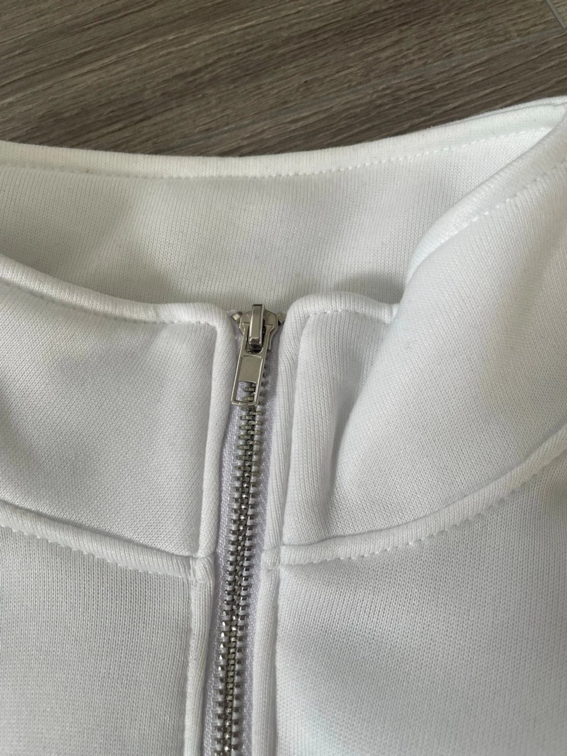 Vit halvzip hoodie - 2