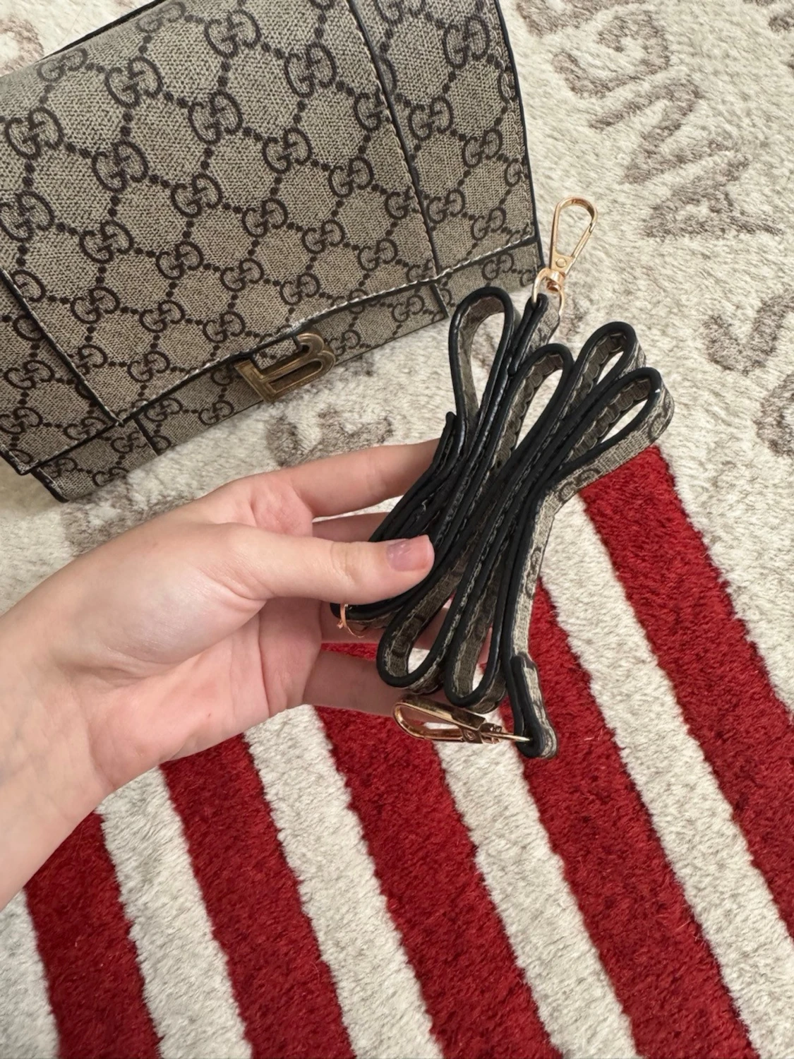 Gucci beige monogram handväska - 2