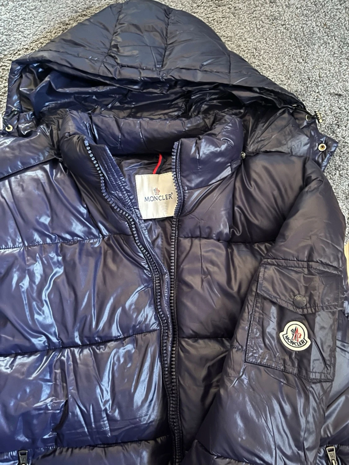 Mörkblå dunjacka från Moncler - 3