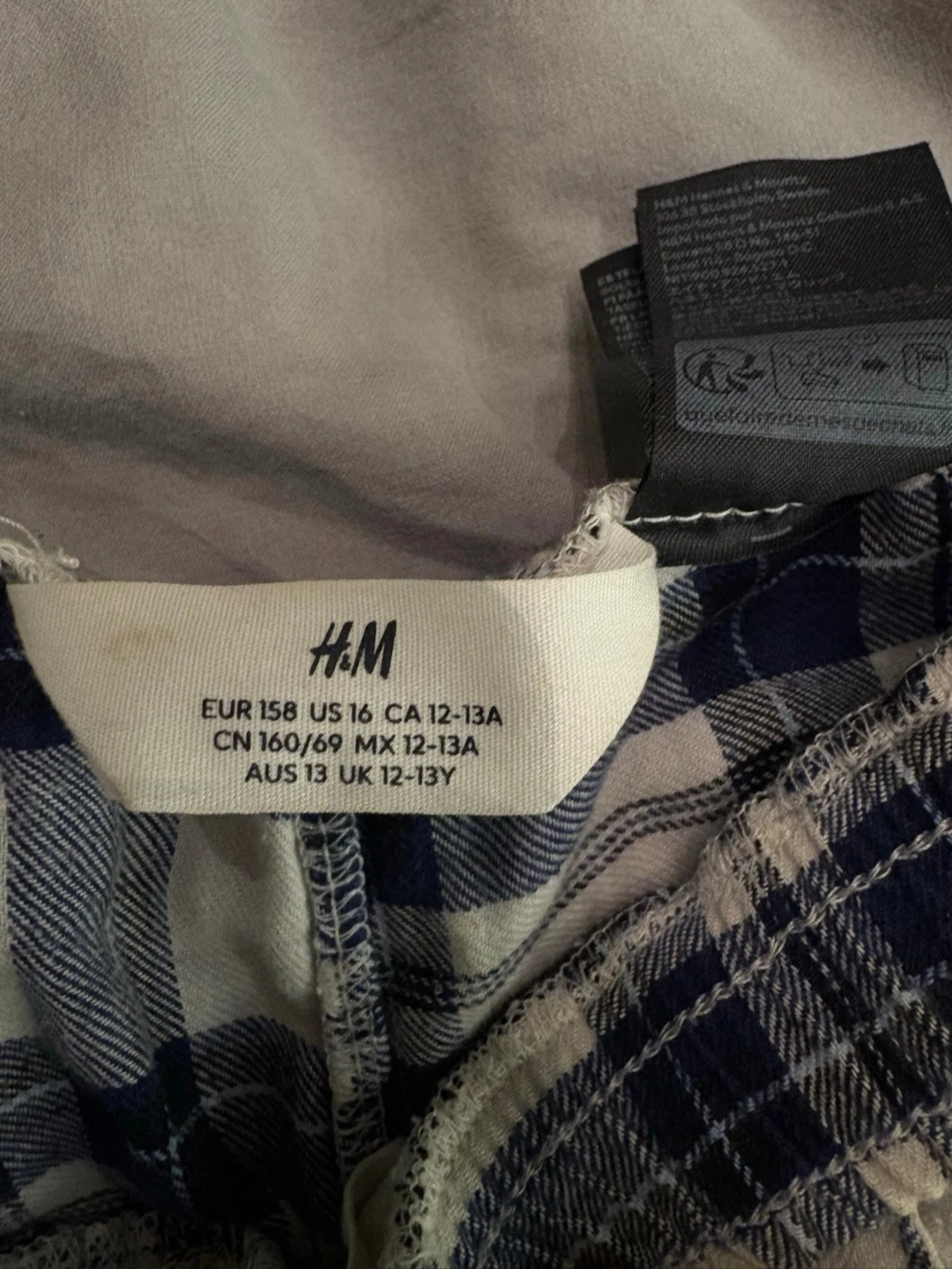 Rutiga pyjamasbyxor i blått och vitt - 2