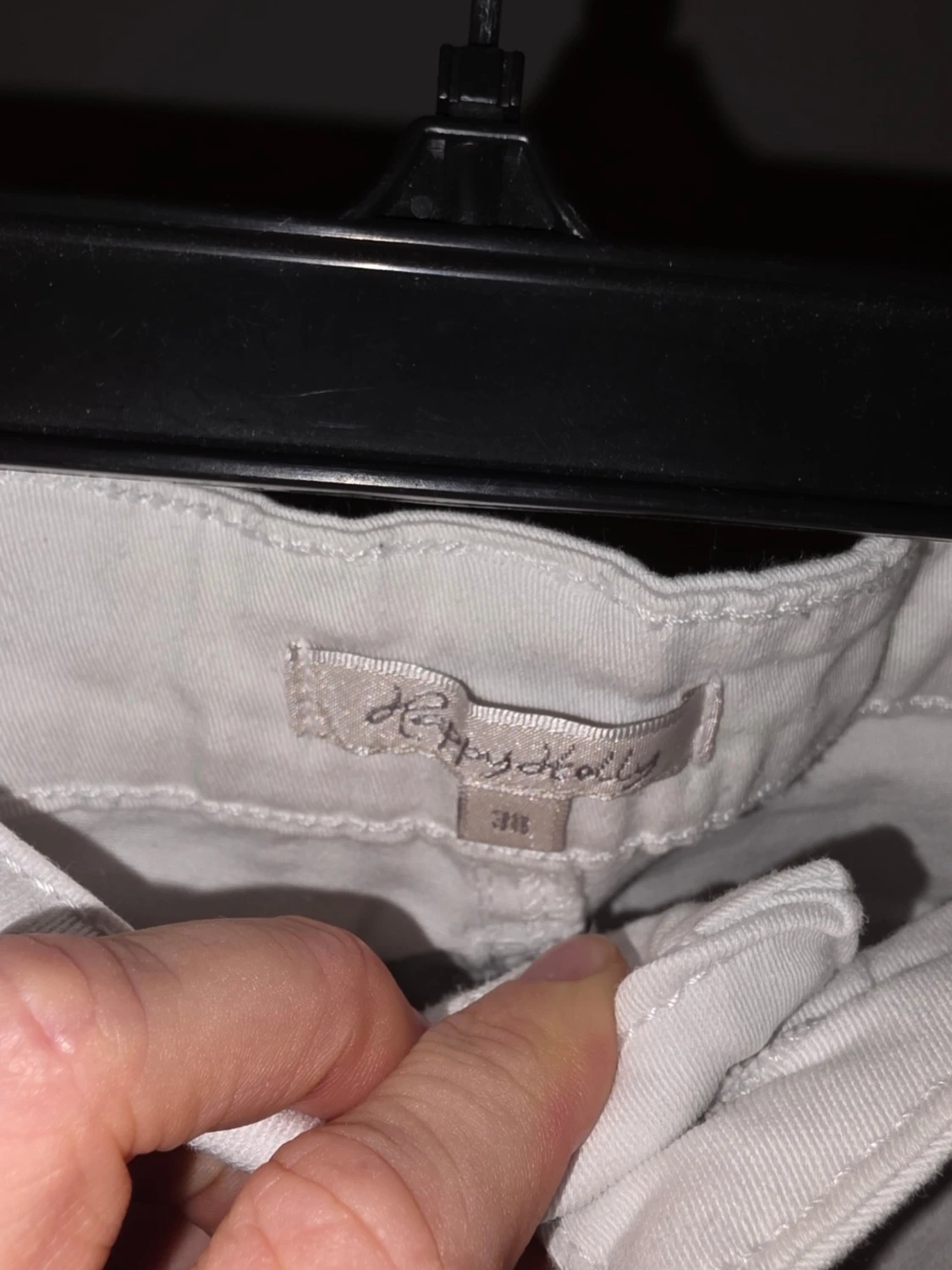 Vita raka jeans med låg midja - 3