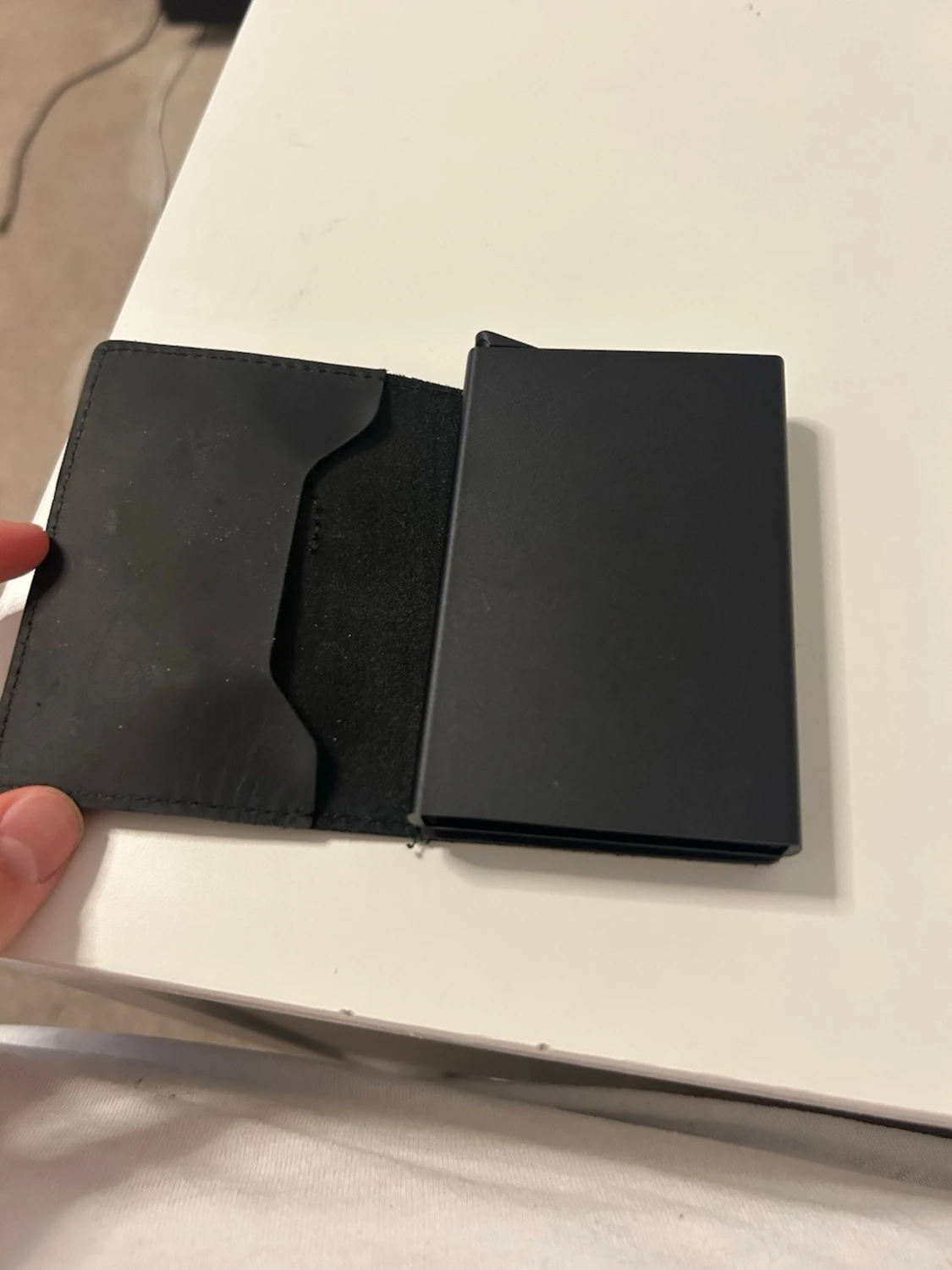 Svart plånbok i läder - 2