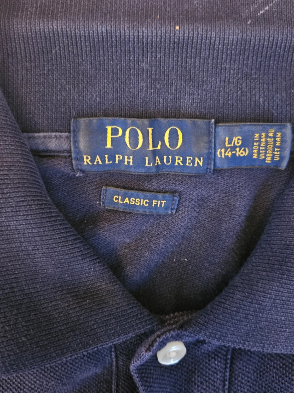 Marinblå pikétröja från Ralph Lauren - 3