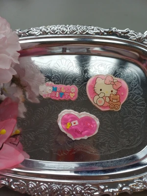 Hello kitty magneter - Hellokitty akryl brikor till magneter 