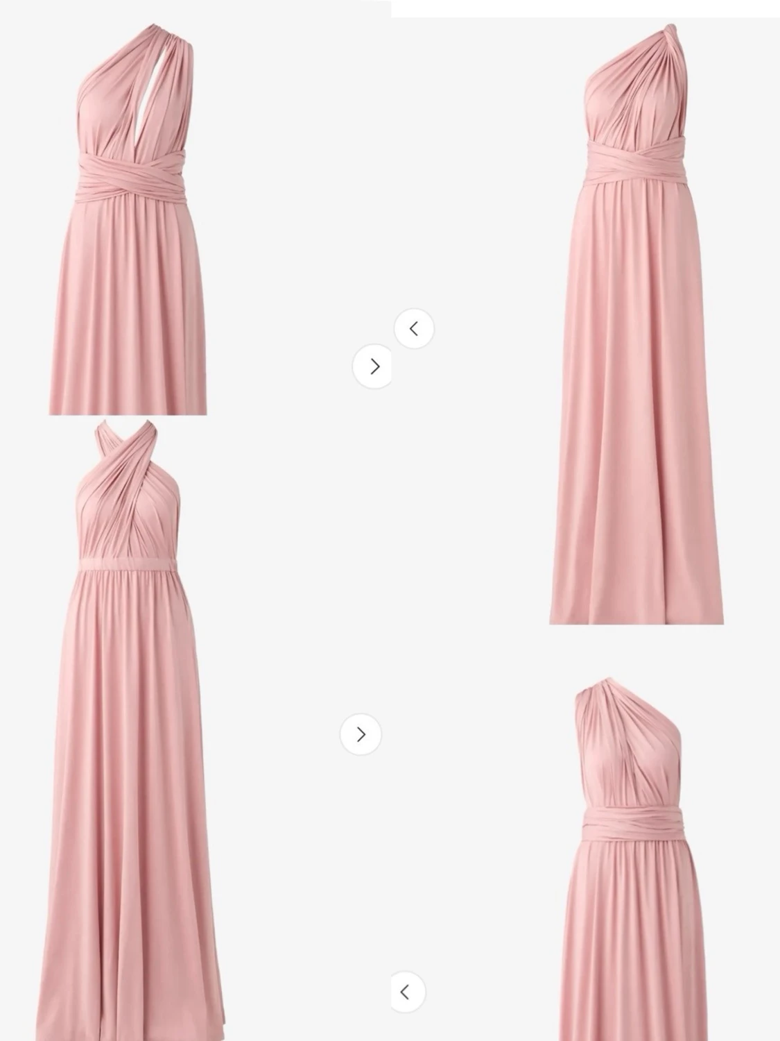 By Malina - Lola Multiway Maxi Dress – blush pink, wrap style