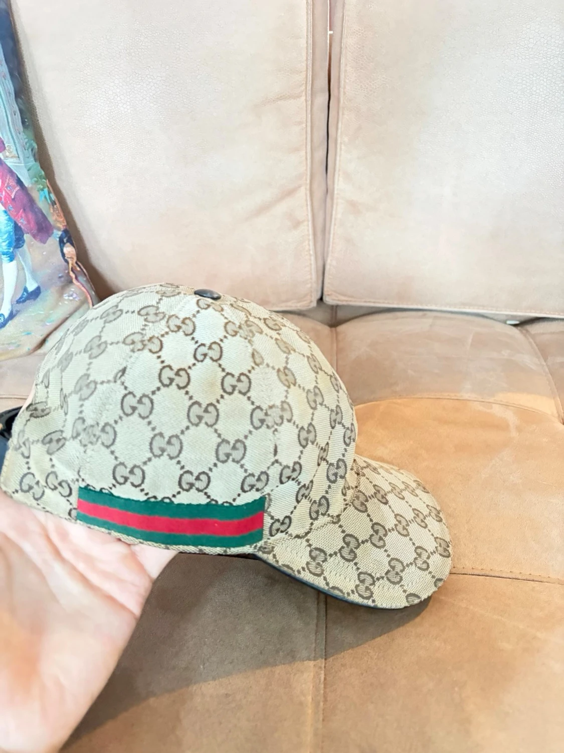 Gucci keps canvas beige - 2