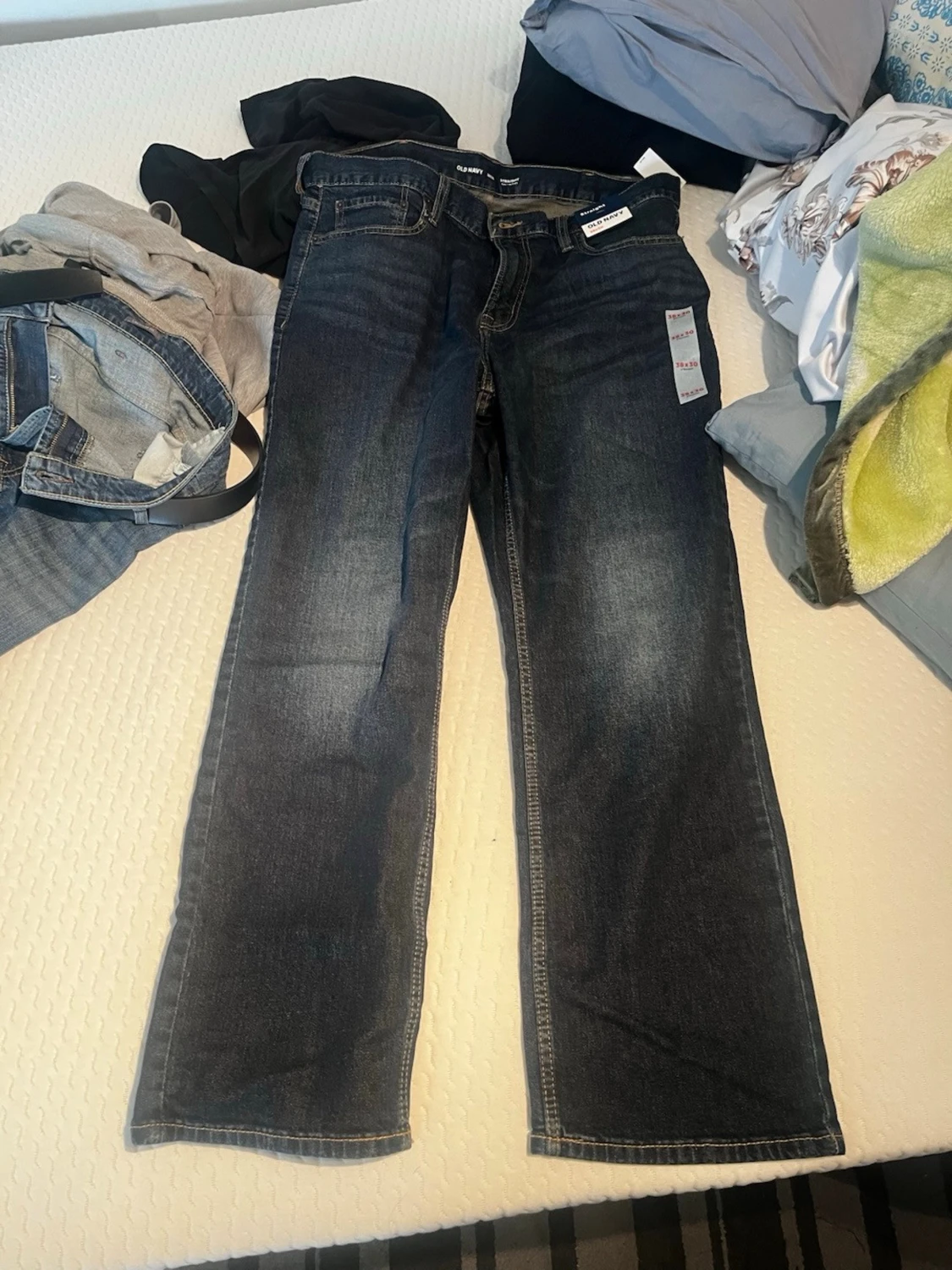 Mörkblå straight jeans Old Navy - 1