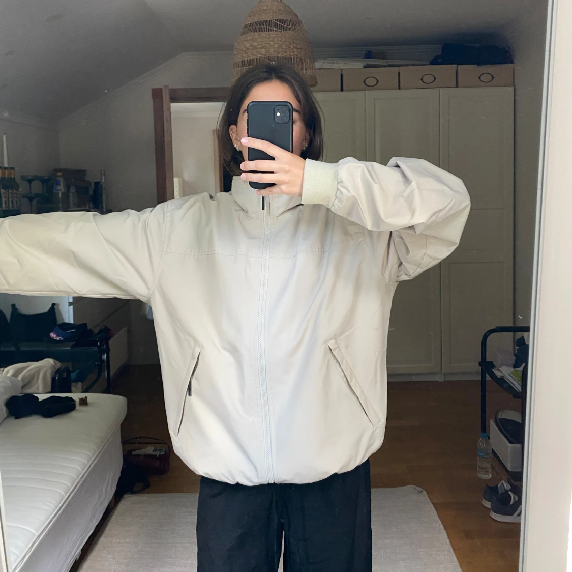 Beige bomberjacka - 90