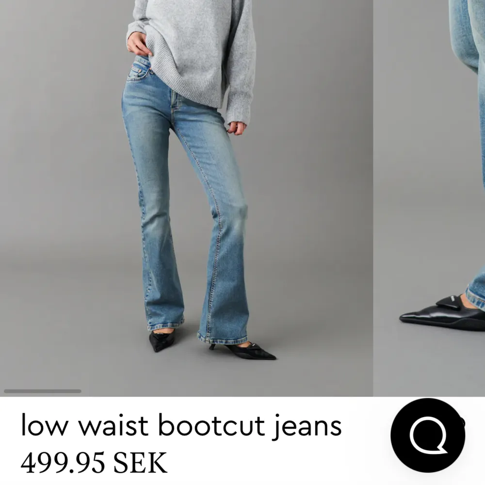 Säljer mina lowwaist bootcut jeans från GinaTricot. De är knappt använda och är i stl 34. Köpta för 499kr💘💘. Jeans & Byxor.
