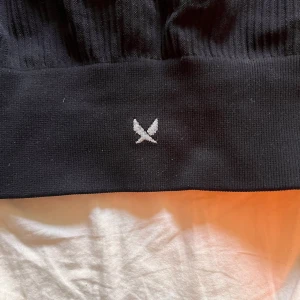 Svart träningströja - En svart croppad träningströja från SOC, sitter tajt men är stretchig, använd fåtal gånger så mycket bra skick. Nypris är 400kr jag säljer för 200kr